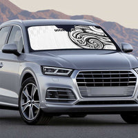 Hawaii and Japanese Culture Personalised Auto Sun Shade With Polynesian Tribal Tattoo Style - Polynesian Pride