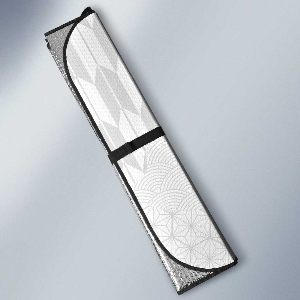 Hawaii and Japanese Culture Personalised Auto Sun Shade With Polynesian Tribal Tattoo Style - Polynesian Pride