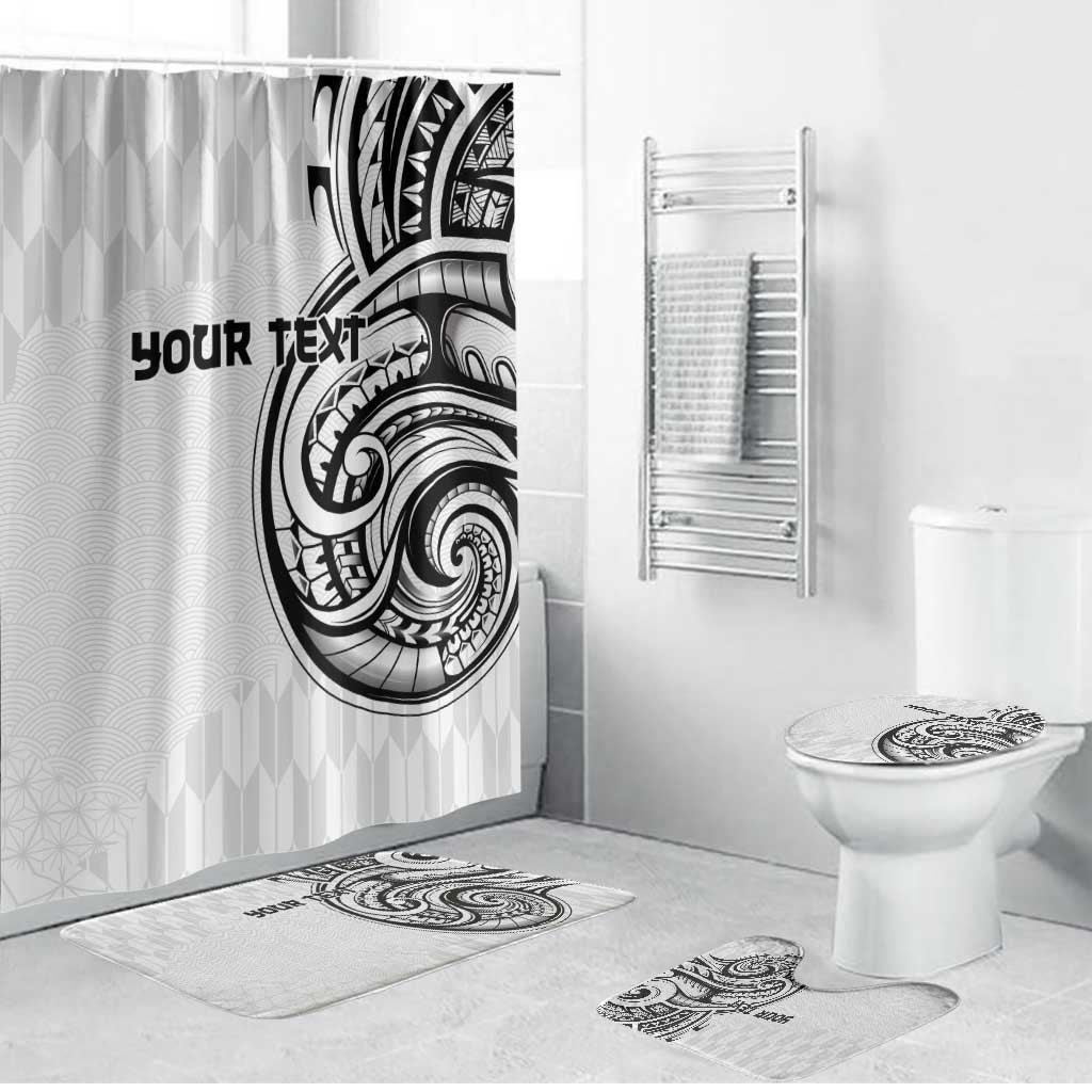 Hawaii and Japanese Culture Personalised Bathroom Set With Polynesian Tribal Tattoo Style - Polynesian Pride
