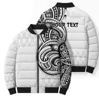 Hawaii and Japanese Culture Personalised Bomber Puffer Jacket With Polynesian Tribal Tattoo Style - Polynesian Pride