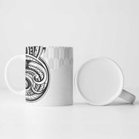 Hawaii and Japanese Culture Personalised Ceramic Mug With Polynesian Tribal Tattoo Style - Polynesian Pride