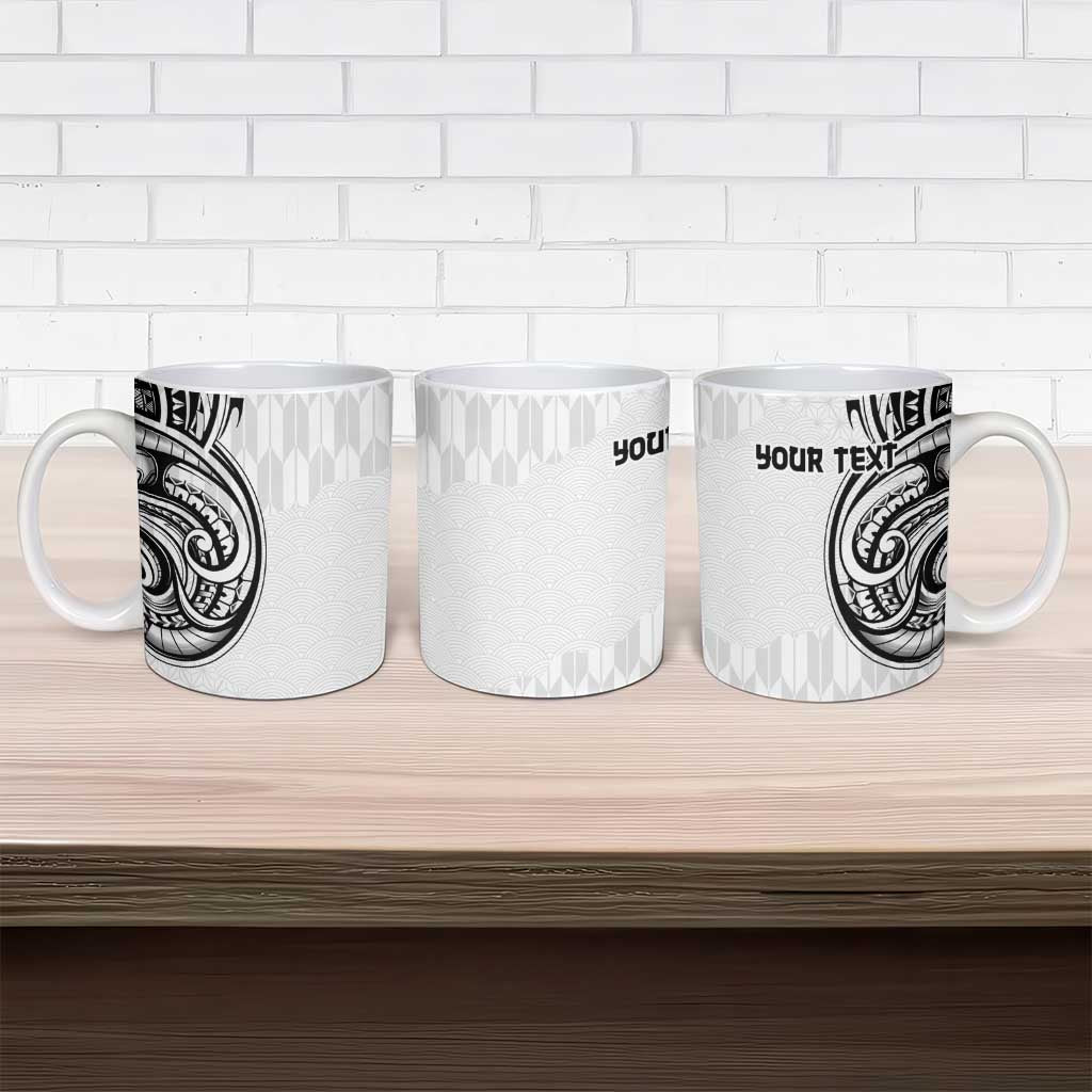 Hawaii and Japanese Culture Personalised Ceramic Mug With Polynesian Tribal Tattoo Style - Polynesian Pride