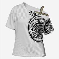 Hawaii and Japanese Culture Personalised Cross Shoulder Shirt With Polynesian Tribal Tattoo Style - Polynesian Pride