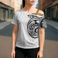 Hawaii and Japanese Culture Personalised Cross Shoulder Shirt With Polynesian Tribal Tattoo Style - Polynesian Pride