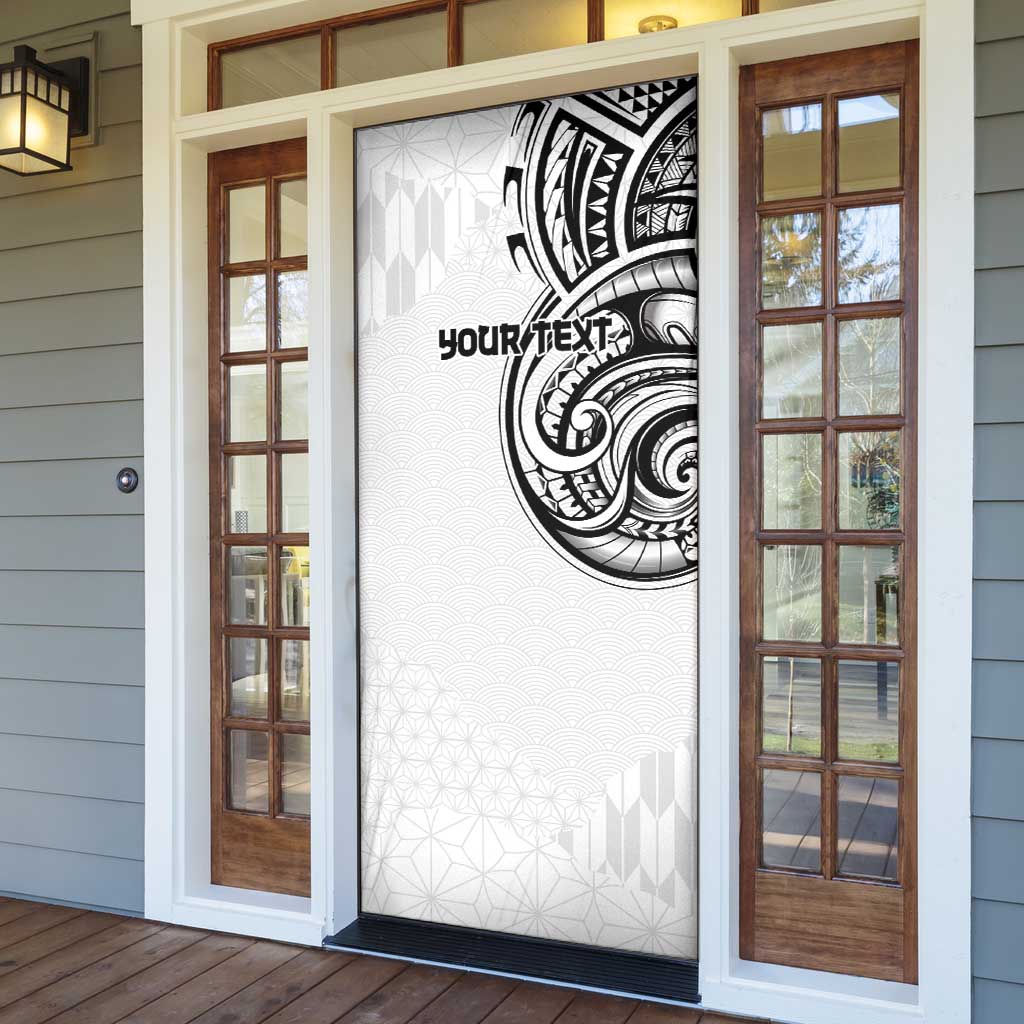 Hawaii and Japanese Culture Personalised Door Cover With Polynesian Tribal Tattoo Style - Polynesian Pride