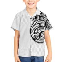 Hawaii and Japanese Culture Personalised Family Matching Short Sleeve Bodycon Dress and Hawaiian Shirt With Polynesian Tribal Tattoo Style