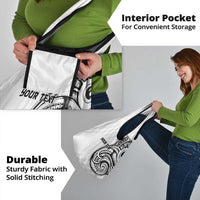 Hawaii and Japanese Culture Personalised Grocery Bag With Polynesian Tribal Tattoo Style