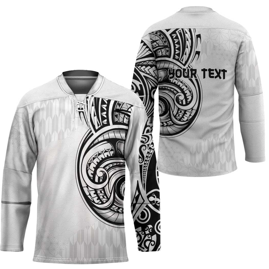 Hawaii and Japanese Culture Personalised Hockey Jersey With Polynesian Tribal Tattoo Style - Polynesian Pride