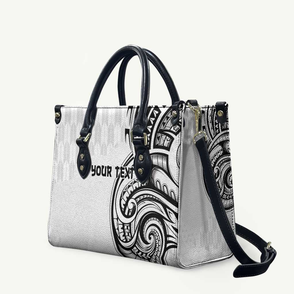 Hawaii and Japanese Culture Personalised Leather Bag With Polynesian Tribal Tattoo Style - Polynesian Pride