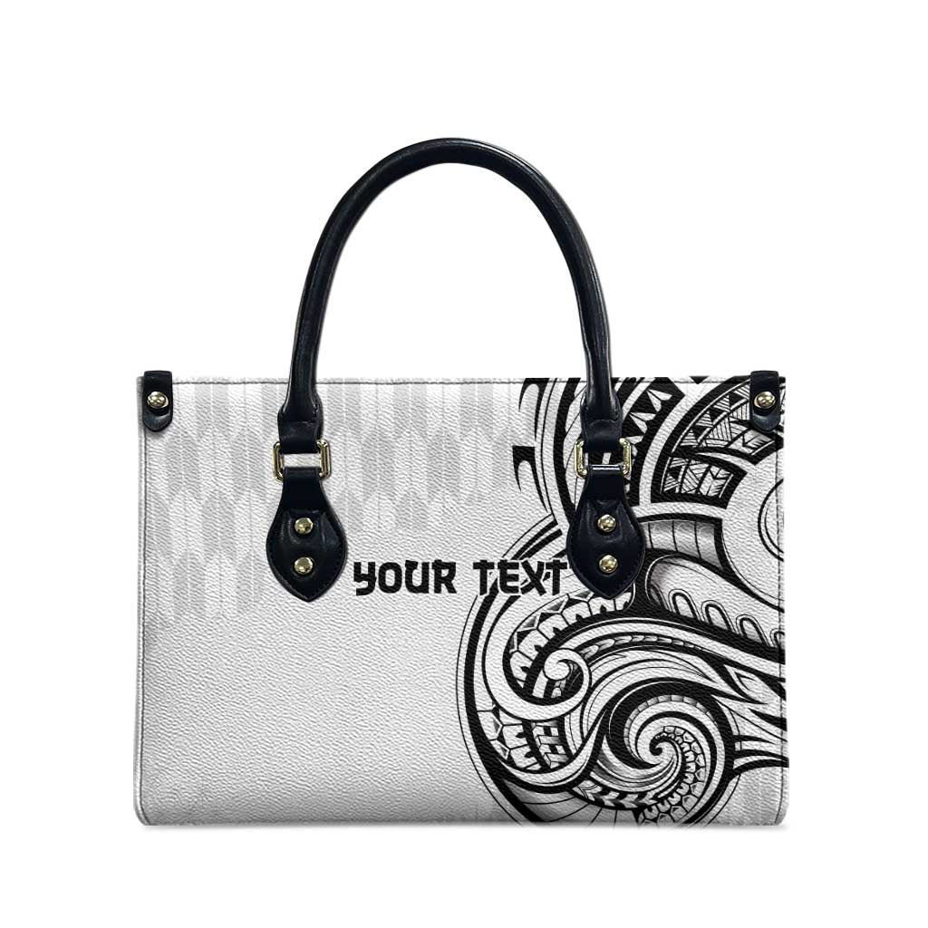 Hawaii and Japanese Culture Personalised Leather Bag With Polynesian Tribal Tattoo Style - Polynesian Pride