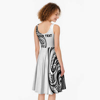 Hawaii and Japanese Culture Personalised Midi Dress With Polynesian Tribal Tattoo Style - Polynesian Pride
