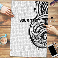 Hawaii and Japanese Culture Personalised Puzzle With Polynesian Tribal Tattoo Style - Polynesian Pride