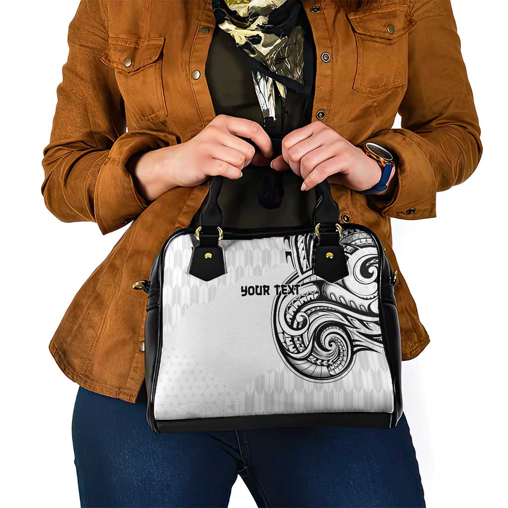 Hawaii and Japanese Culture Personalised Shoulder Handbag With Polynesian Tribal Tattoo Style