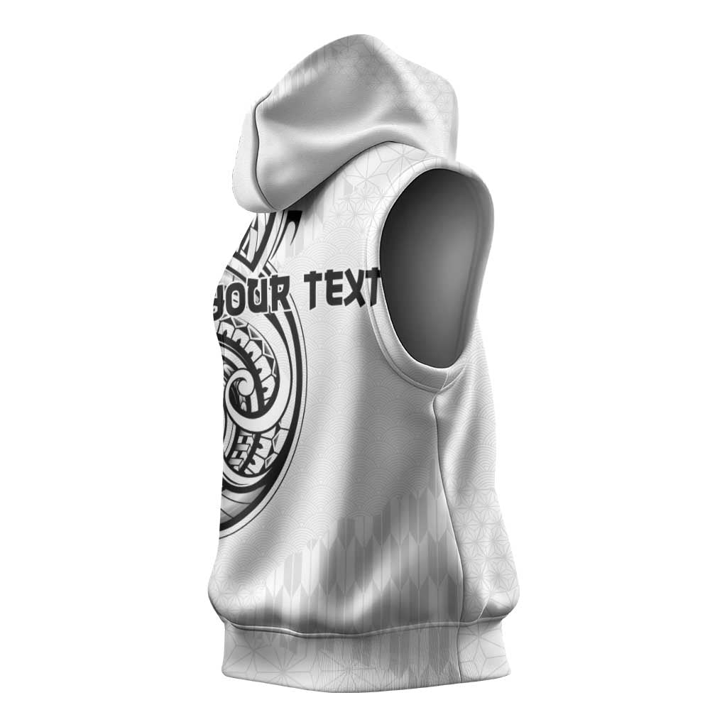 Hawaii and Japanese Culture Personalised Sleeveless Hoodie With Polynesian Tribal Tattoo Style - Polynesian Pride