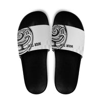 Hawaii and Japanese Culture Personalised Slide Sandals With Polynesian Tribal Tattoo Style - Polynesian Pride