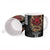 Hawaii and Japanese Oni Mask Personalised Ceramic Mug Kakau Pattern Dark Art Style - Polynesian Pride
