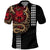 Hawaii and Japanese Oni Mask Personalised Polo Shirt Kakau Pattern Dark Art Style