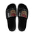 Hawaii and Japanese Oni Mask Personalised Slide Sandals Kakau Pattern Dark Art Style - Polynesian Pride