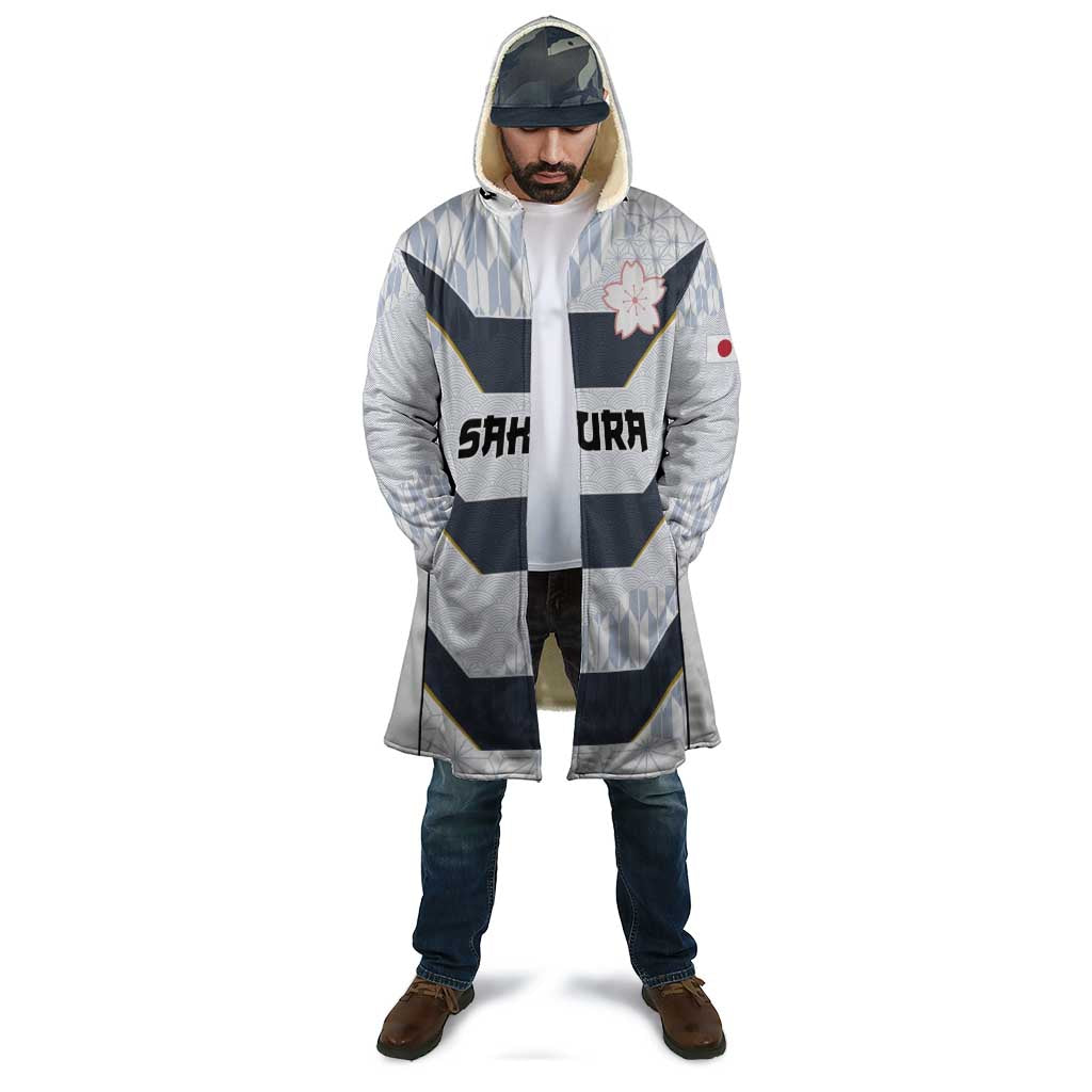 Japan Pacific Rugby 2022-23 Custom Cloak Black Sakura Japanese Wave Pattern - Polynesian Pride