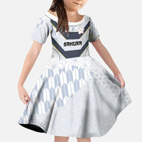 Japan Pacific Rugby 2022-23 Custom Family Matching Mermaid Dress and Hawaiian Shirt Black Sakura Japanese Wave Pattern