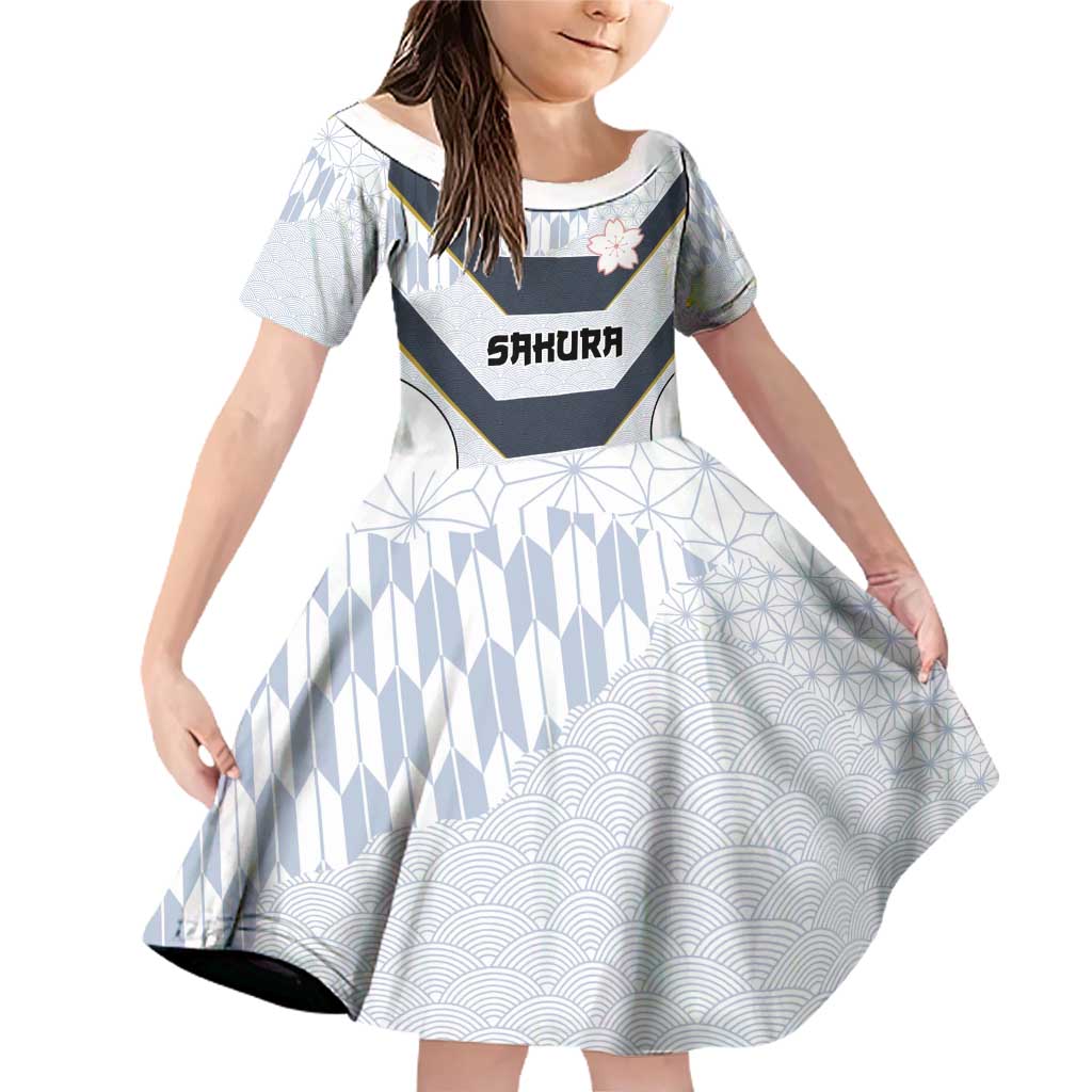Japan Pacific Rugby 2022-23 Custom Family Matching Off Shoulder Short Dress and Hawaiian Shirt Black Sakura Japanese Wave Pattern