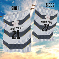 Japan Pacific Rugby 2022-23 Custom Garden Flag Black Sakura Japanese Wave Pattern