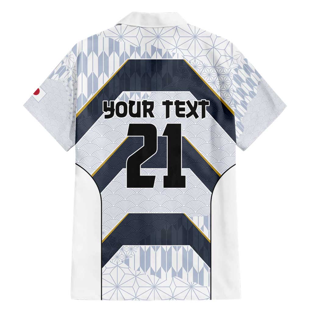 Japan Pacific Rugby 2022-23 Custom Hawaiian Shirt Black Sakura Japanese Wave Pattern