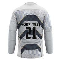 Japan Pacific Rugby 2022-23 Custom Hockey Jersey Black Sakura Japanese Wave Pattern - Polynesian Pride