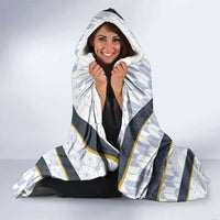 Japan Pacific Rugby 2022-23 Custom Hooded Blanket Black Sakura Japanese Wave Pattern