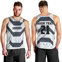 Japan Pacific Rugby 2022-23 Custom Men Tank Top Black Sakura Japanese Wave Pattern