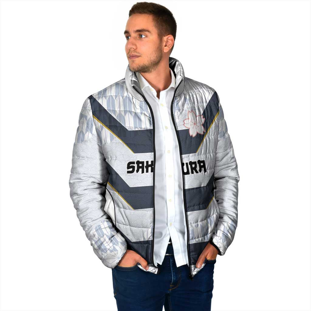 Japan Pacific Rugby 2022-23 Custom Padded Jacket Black Sakura Japanese Wave Pattern - Polynesian Pride