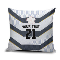 Japan Pacific Rugby 2022-23 Custom Pillow Cover Black Sakura Japanese Wave Pattern - Polynesian Pride