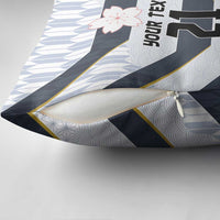 Japan Pacific Rugby 2022-23 Custom Pillow Cover Black Sakura Japanese Wave Pattern - Polynesian Pride