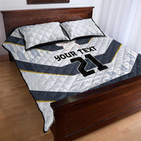 Japan Pacific Rugby 2022-23 Custom Quilt Bed Set Black Sakura Japanese Wave Pattern