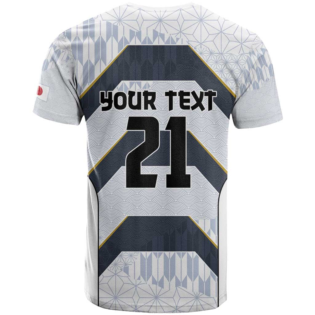 Japan Pacific Rugby 2022-23 Custom T Shirt Black Sakura Japanese Wave Pattern