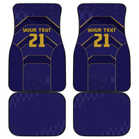 Japan Pacific Rugby 2022-23 Custom Car Mats Blue Sakura Japanese Wave Pattern