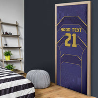 Japan Pacific Rugby 2022-23 Custom Door Cover Blue Sakura Japanese Wave Pattern - Polynesian Pride