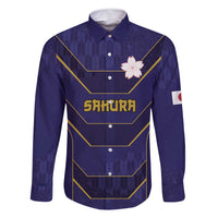 Japan Pacific Rugby 2022-23 Custom Family Matching Mermaid Dress and Hawaiian Shirt Blue Sakura Japanese Wave Pattern