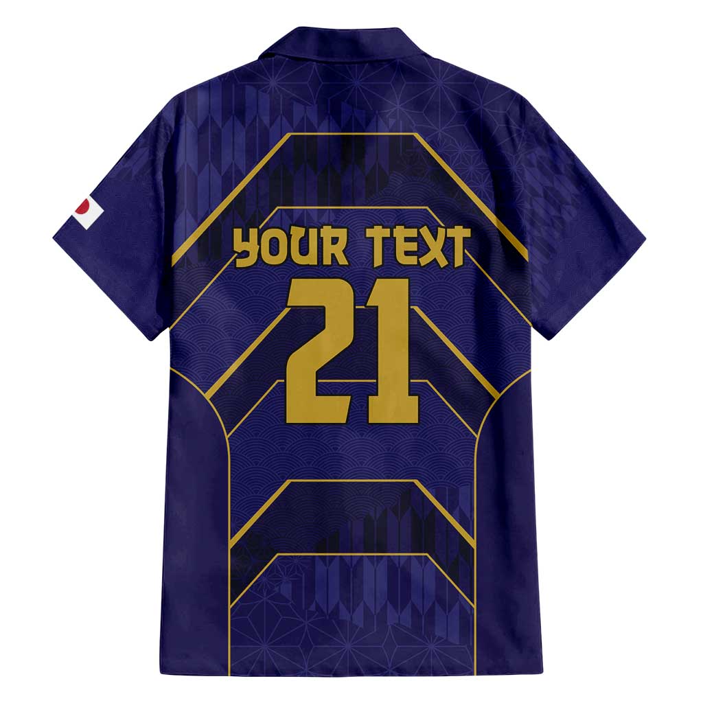 Japan Pacific Rugby 2022-23 Custom Family Matching Summer Maxi Dress and Hawaiian Shirt Blue Sakura Japanese Wave Pattern