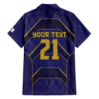 Japan Pacific Rugby 2022-23 Custom Hawaiian Shirt Blue Sakura Japanese Wave Pattern