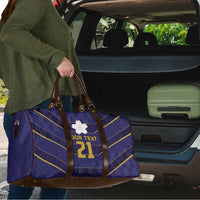 Japan Pacific Rugby 2022-23 Custom Travel Bag Blue Sakura Japanese Wave Pattern - Polynesian Pride