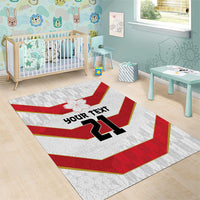 Japan Pacific Rugby 2022-23 Custom Area Rug Red Sakura Japanese Wave Pattern