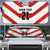 Japan Pacific Rugby 2022-23 Custom Auto Sun Shade Red Sakura Japanese Wave Pattern - Polynesian Pride