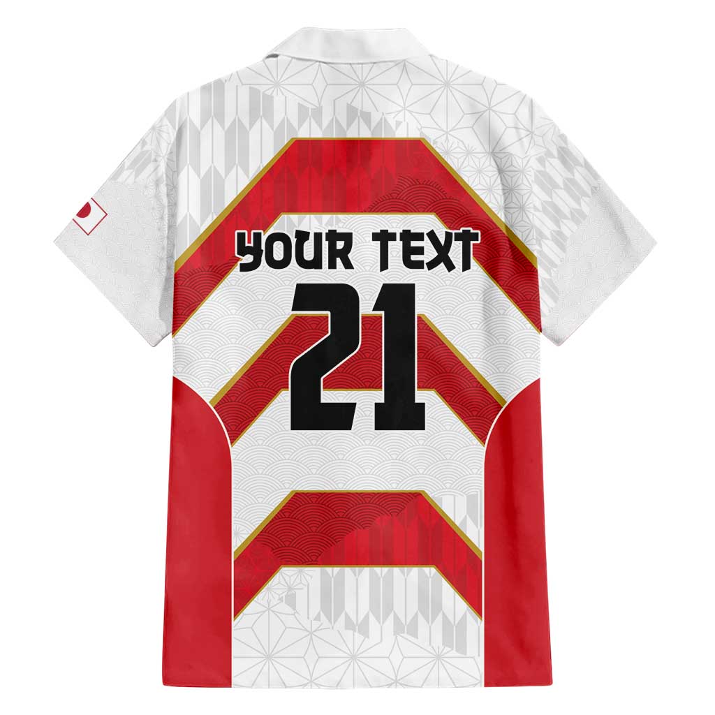 Japan Pacific Rugby 2022-23 Custom Family Matching Short Sleeve Bodycon Dress and Hawaiian Shirt Red Sakura Japanese Wave Pattern