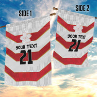Japan Pacific Rugby 2022-23 Custom Garden Flag Red Sakura Japanese Wave Pattern