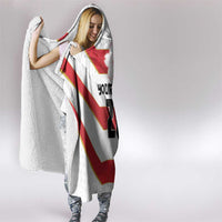 Japan Pacific Rugby 2022-23 Custom Hooded Blanket Red Sakura Japanese Wave Pattern