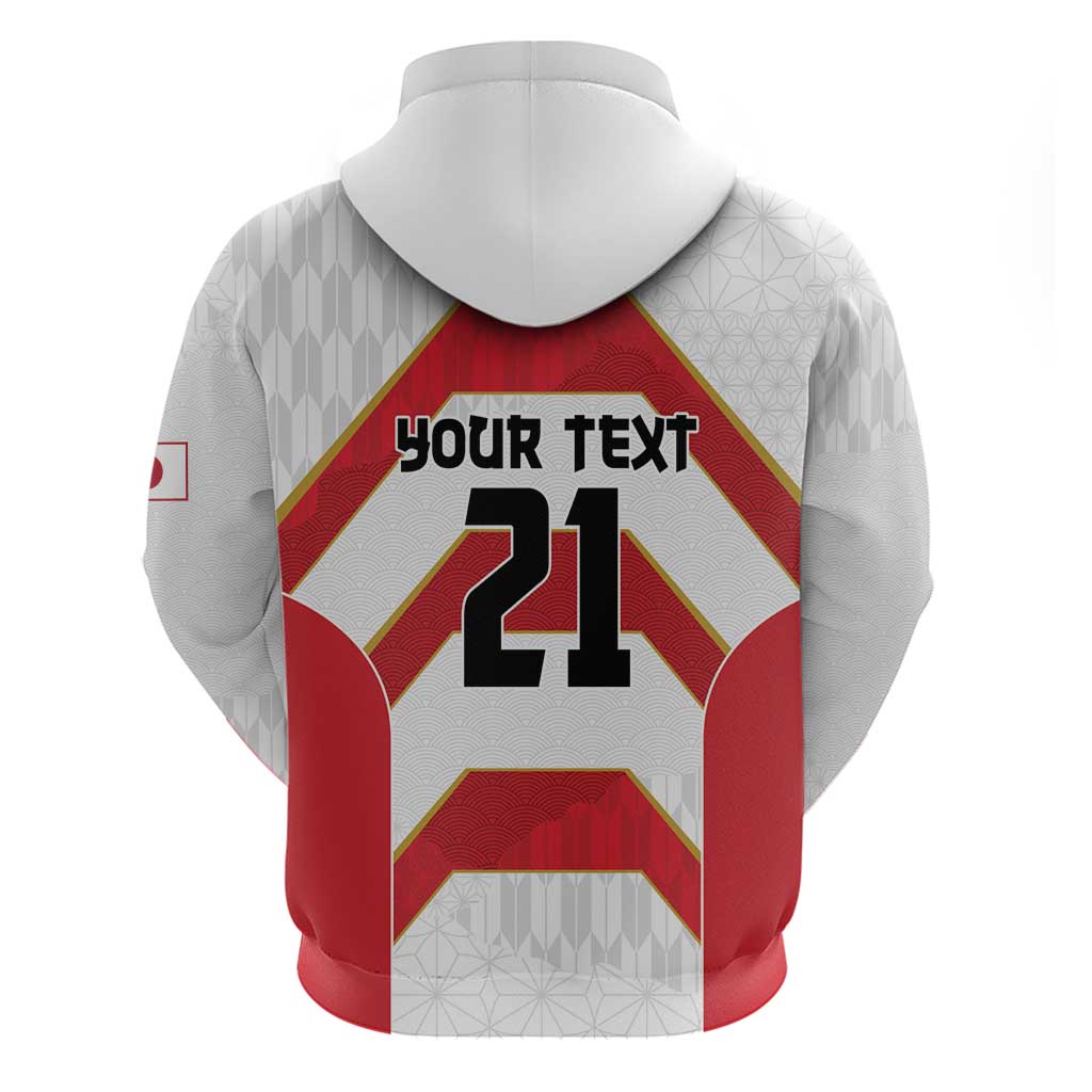 Japan Pacific Rugby 2022-23 Custom Hoodie Red Sakura Japanese Wave Pattern