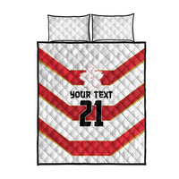 Japan Pacific Rugby 2022-23 Custom Quilt Bed Set Red Sakura Japanese Wave Pattern