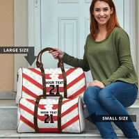 Japan Pacific Rugby 2022-23 Custom Travel Bag Red Sakura Japanese Wave Pattern - Polynesian Pride