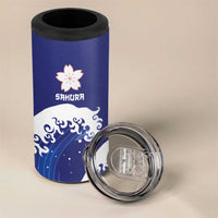 Japan Pacific Rugby Custom 4 in 1 Can Cooler Tumbler Go Sakura Japanese Wave Pattern